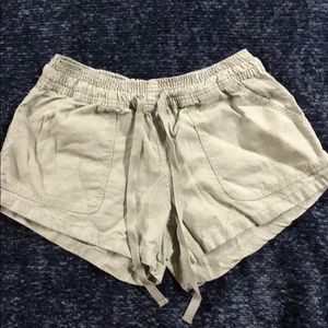 Altar’d State linen shorts in Desert Sage
